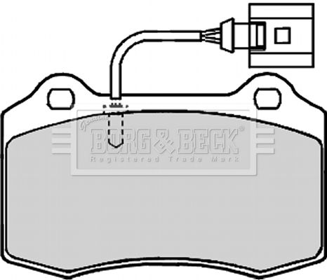 BORG & BECK Комплект тормозных колодок, дисковый тормоз BBP2133